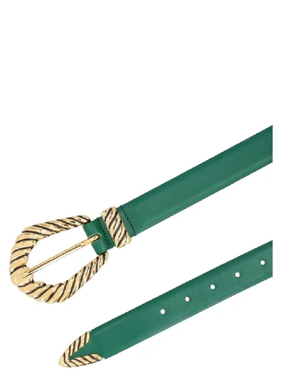 Shop Alberta Ferretti Women's Green Leather Belt