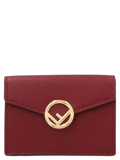 Shop Fendi Women's Burgundy Leather Wallet