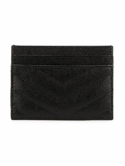 Shop Saint Laurent Women's Black Leather Card Holder