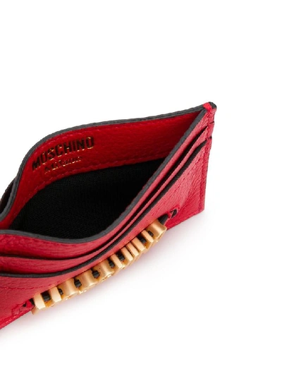 Shop Moschino Women's Red Leather Card Holder