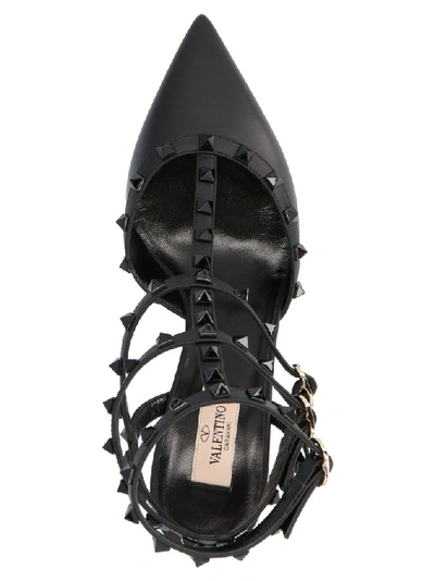 Shop Valentino Garavani Women's Black Leather Sandals