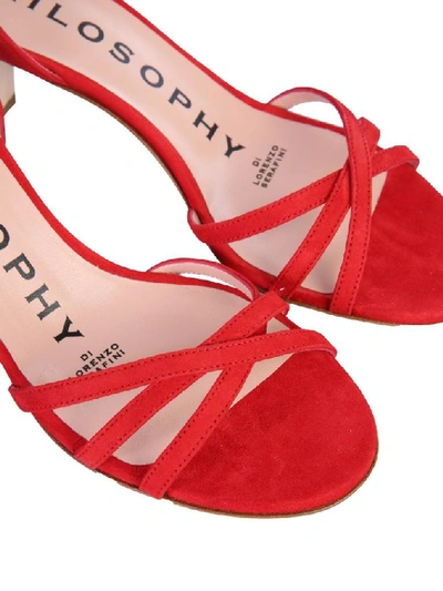 Shop Philosophy Women's Red Leather Sandals