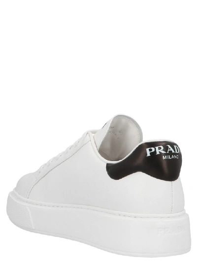Shop Prada Women's White Leather Sneakers