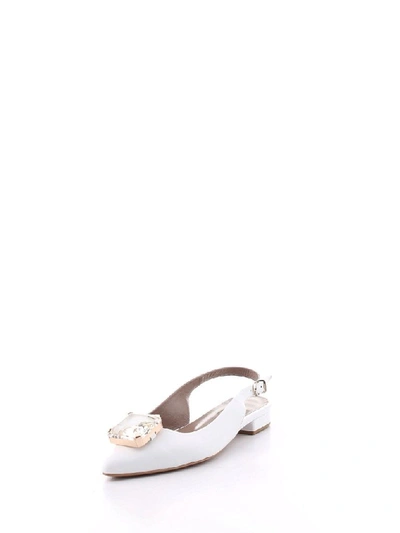 Shop Albano Women's White Leather Sandals