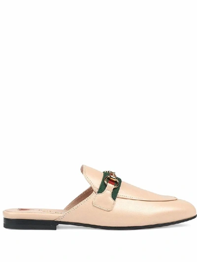 Shop Gucci Women's Pink Leather Loafers