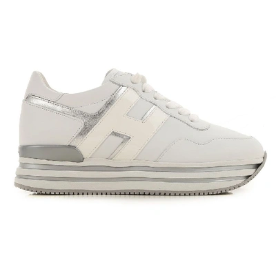 Shop Hogan Women's White Leather Sneakers