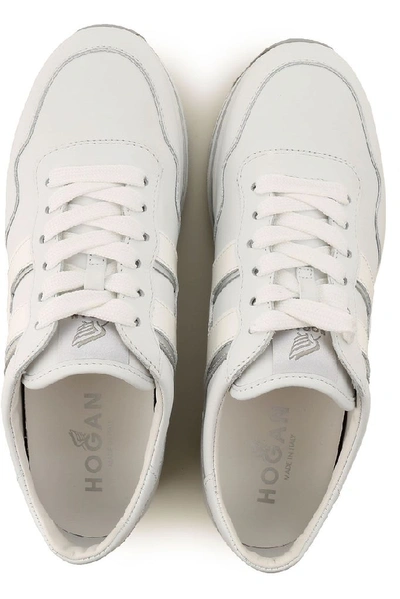 Shop Hogan Women's White Leather Sneakers