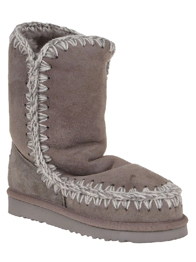 Shop Mou Women's Grey Suede Ankle Boots
