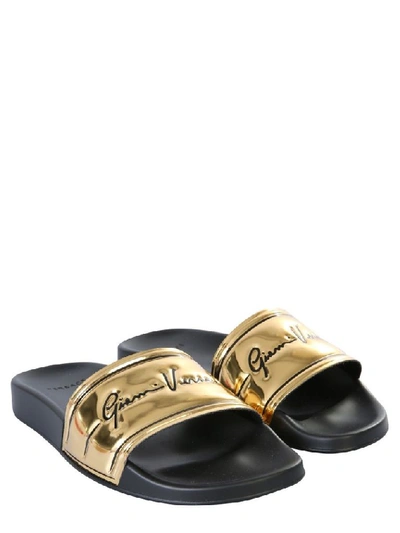 Shop Versace Women's Gold Polyurethane Sandals