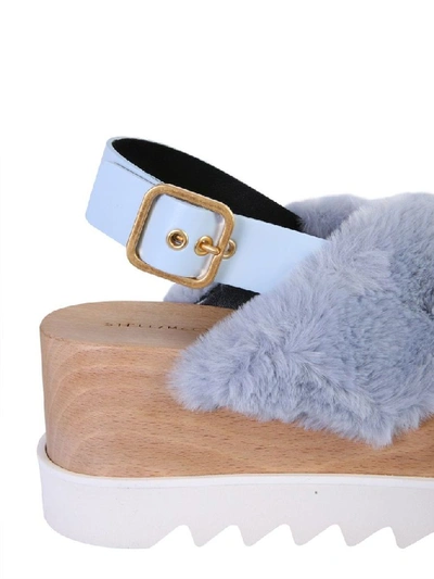 Shop Stella Mccartney Women's Light Blue Polyester Sandals