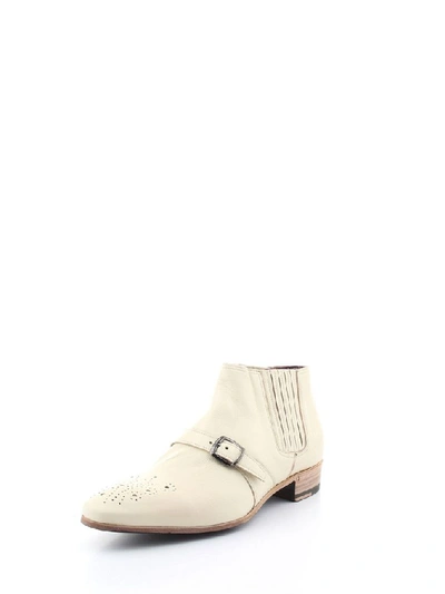 Shop Lidfort Men's White Leather Ankle Boots