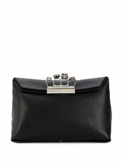 Shop Alexander Mcqueen Women's Black Leather Pouch