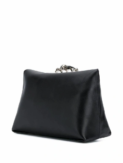 Shop Alexander Mcqueen Women's Black Leather Pouch