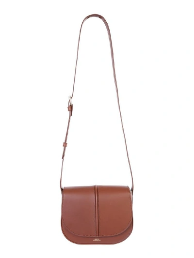 Shop Apc A.p.c. Women's Brown Leather Shoulder Bag