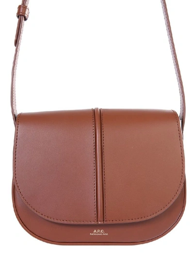 Shop A.p.c. Women's Brown Leather Shoulder Bag