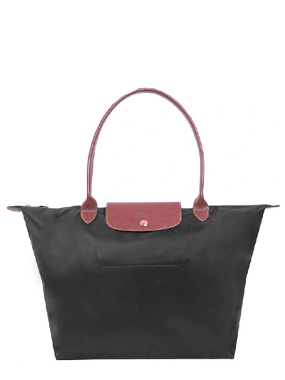 Longchamp Women s Black Nylon Shoulder Bag ModeSens