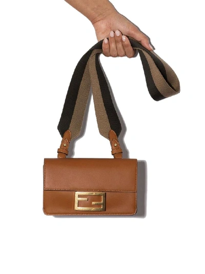 Shop Fendi Women's Brown Leather Shoulder Bag