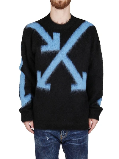 Shop Off-white Men's Black Wool Sweater