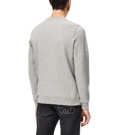 Shop Loewe Men's Grey Cotton Sweatshirt