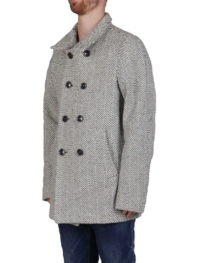 Shop Herno Men's White Wool Coat