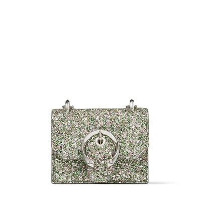 Shop Jimmy Choo Mini Paris Peppermint Coarse Glitter Fabric Super Mini Bag With Metal Buckle