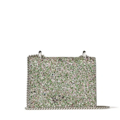 Shop Jimmy Choo Mini Paris Peppermint Coarse Glitter Fabric Super Mini Bag With Metal Buckle