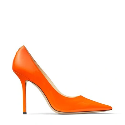 Shop Jimmy Choo Love 100 In Neon Orange