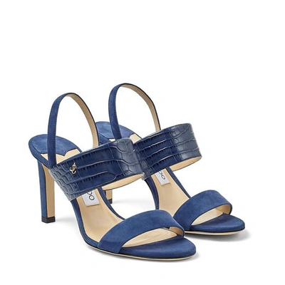 Shop Jimmy Choo Salise 85 In Denim/denim