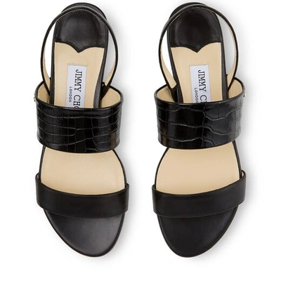 Shop Jimmy Choo Seia Flat In Black