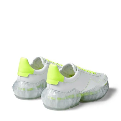 Shop Jimmy Choo Yk-diamond/f In White/white/neon Yellow