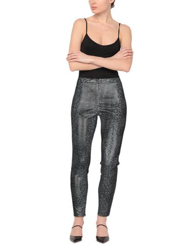 Shop J Brand Woman Pants Lead Size S Lambskin In Grey