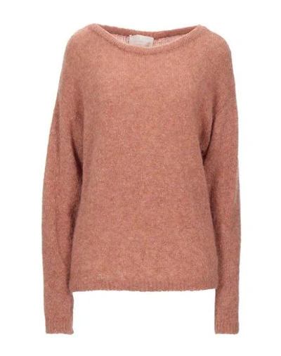 Shop Chiara Bertani Sweaters In Camel