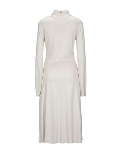 Shop Patrizia Pepe Woman Midi Dress Beige Size 2 Viscose, Polyurethane, Cotton, Polyester, Metal