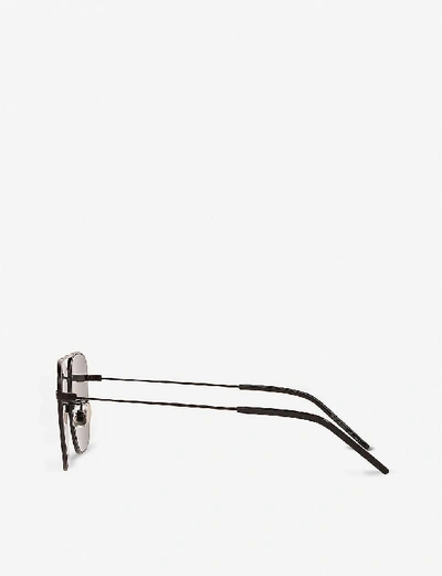 Shop Saint Laurent Sl 309 Pilot-frame Sunglasses In Black