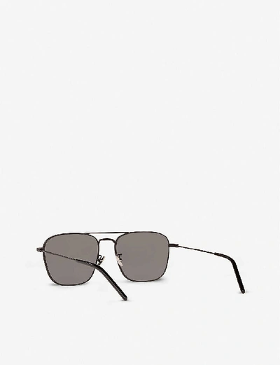 Shop Saint Laurent Sl 309 Pilot-frame Sunglasses In Black