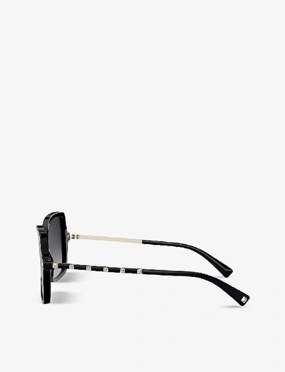 Shop Valentino Va4072 Butterfly-frame Sunglasses In Black