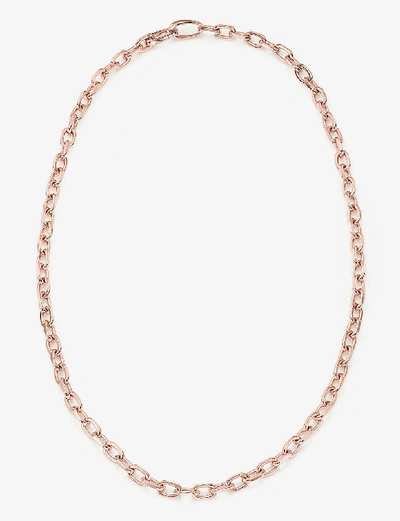 Shop Monica Vinader Alta Capture Charm 18ct Rose Gold-vermeil Link Necklace
