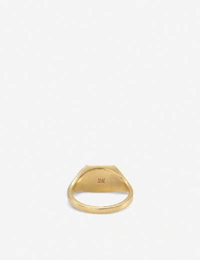 Shop Monica Vinader Women's Gold Signature Recycled 18ct Yellow Gold-plated Vermeil Sterling-silver Signe