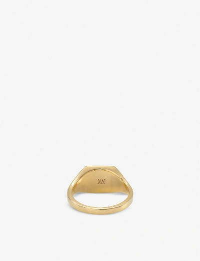 Monica Vinader Signature Recycled 18ct Yellow Gold-plated Vermeil Sterling-silver Signet Ring In Gold