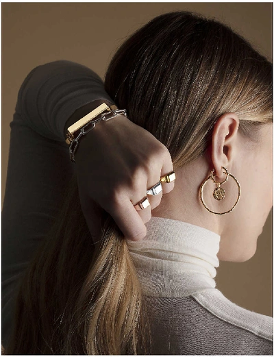 Monica Vinader Signature Recycled 18ct Yellow Gold-plated Vermeil Sterling-silver Signet Ring In Gold