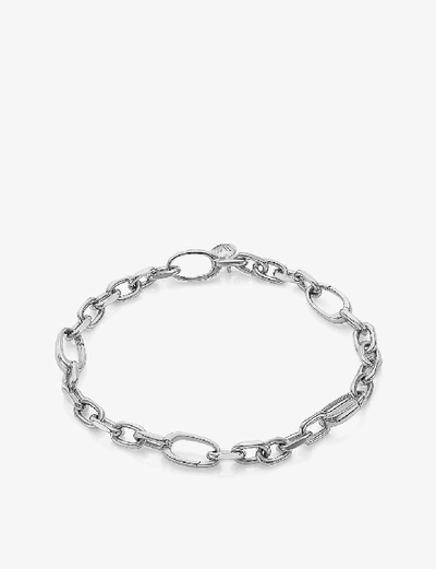 Shop Monica Vinader Alta Capture Sterling Silver Charm Bracelet In Silver (silver)