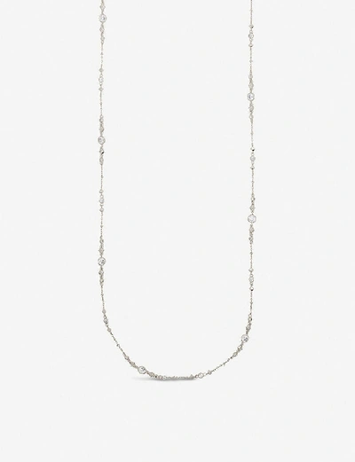 Shop Kendra Scott Wyndham 18ct Rose Gold-plated Brass Vermeil And Cubic Zirconia Necklace