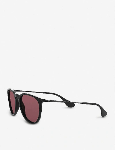 Shop Ray Ban Rb4171 Erika Round-framed Acetate And Metal Sunglasses