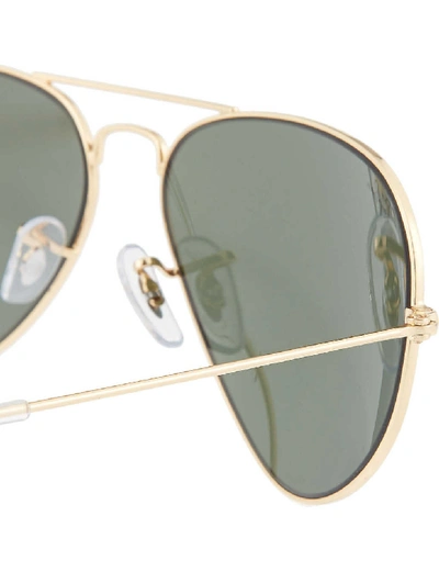 Shop Ray Ban Ray-ban Womens Arista Original Aviator Metal-frame Sunglasses With Green Lenses Rb3025 58