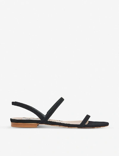 Shop Lk Bennett River Slingback Suede Sandals In Bla-black