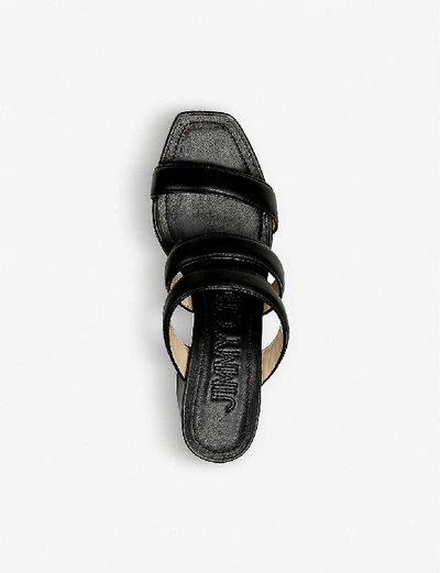 Shop Jimmy Choo Auna 65 Block-heel Leather Mules In Black