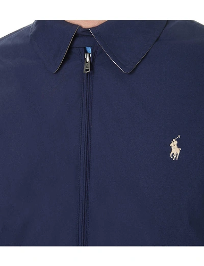 Shop Polo Ralph Lauren New Fit Bi-swing Windbreaker Jacket In French+navy