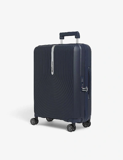 Shop Samsonite Hi-fi Spinner Expandable Suitcase 55cm In Dark Blue
