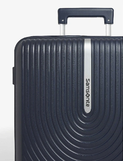Shop Samsonite Hi-fi Spinner Expandable Suitcase 55cm In Dark Blue
