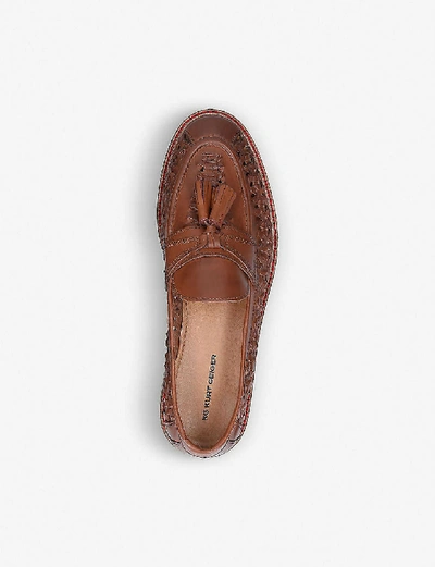 Shop Kg Kurt Geiger Oscar Tassel Leather Loafers In Tan